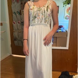 french made floral dress size small/medium